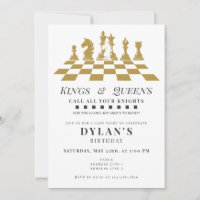 Chess Game Night Call Your Knights Birthday Party