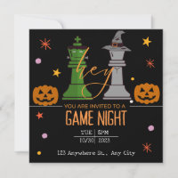 chess game night halloween 