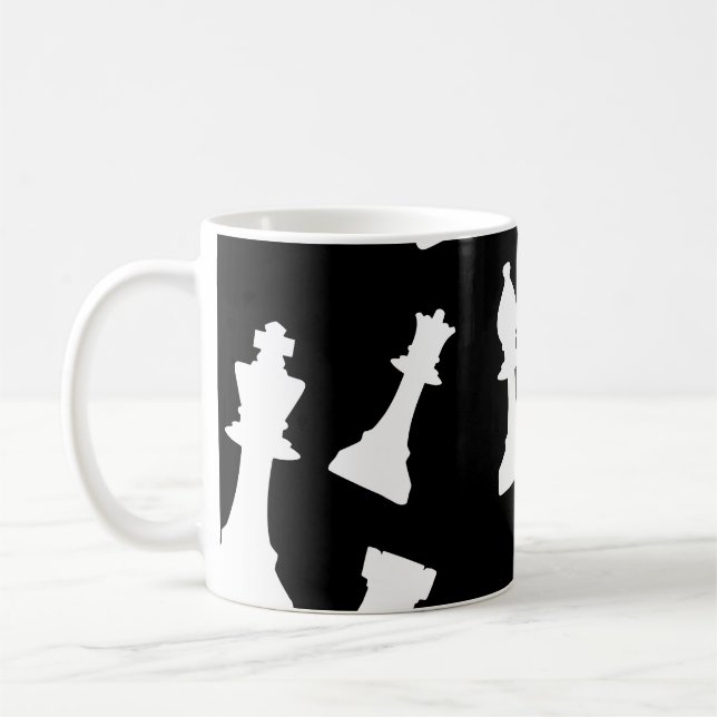 Chess game pieces  coffee mug (Left)