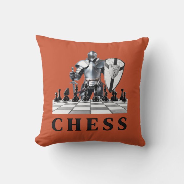 Chess Game, Strategic, Thinking Ahead, Checkmate Cushion (Front)