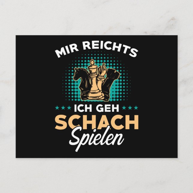 Chess German Chess Player Gift Postcard (Front)