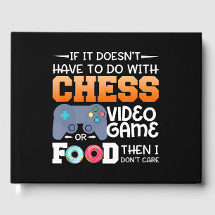 Chess Gift   Chess Video Game Or Food Design Guest Book