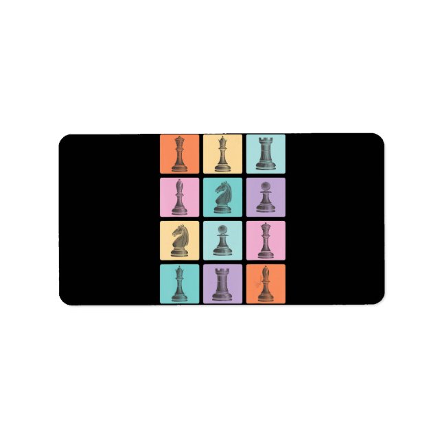 Chess Gift | I Really Love The Chess Pieces Label (Front)