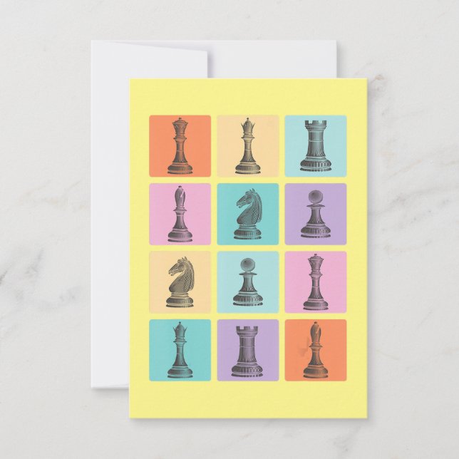 Chess Gift | I Really Love The Chess Pieces Thank You Card (Front)
