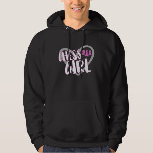 Chess Girl Heart Chess Player Hoodie