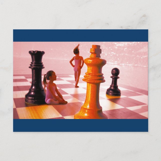 Chess Girls Postcard (Front)