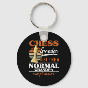 Chess Grandpa Just Like A Normal Grandfather Chess Key Ring