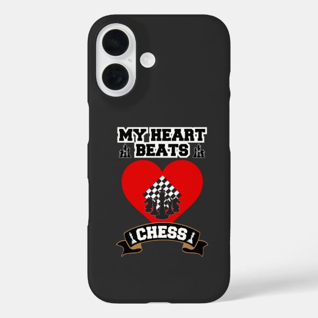 Chess Heart Pieces Strategy Game Love Passion  Case-Mate iPhone Case (Back)