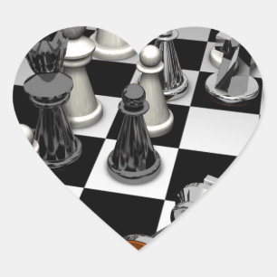 Chess Heart Sticker