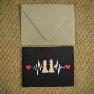 Chess Heartbeat Checkmate Vintage  Postcard