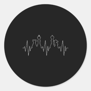 Chess Heartbeat Chess Master Chess Club  Classic Round Sticker