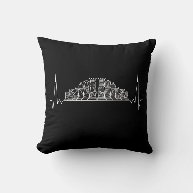 Chess Heartbeat Cushion (Front)
