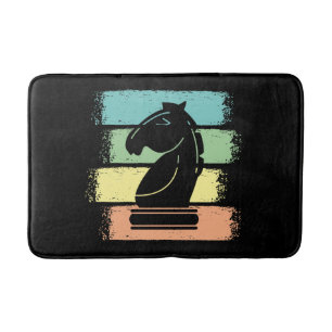 Chess Horse Retro Bath Mat