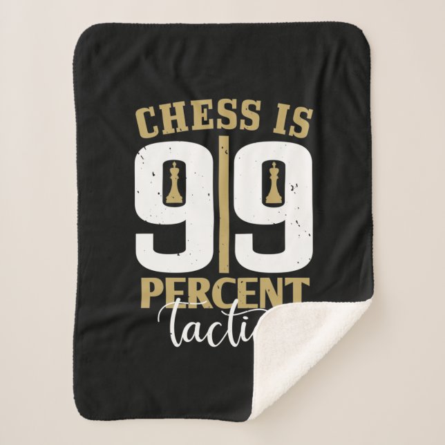 Chess Is 99 Percent Tactics Sherpa Blanket (Front)