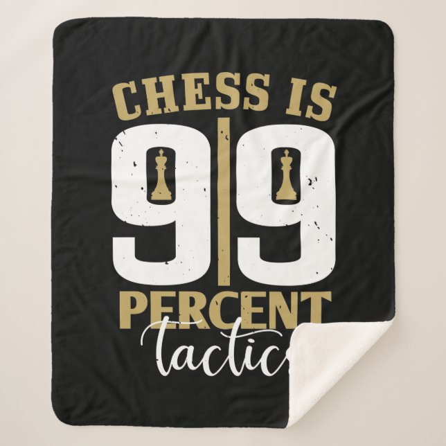 Chess Is 99 Percent Tactics Sherpa Blanket (Front)