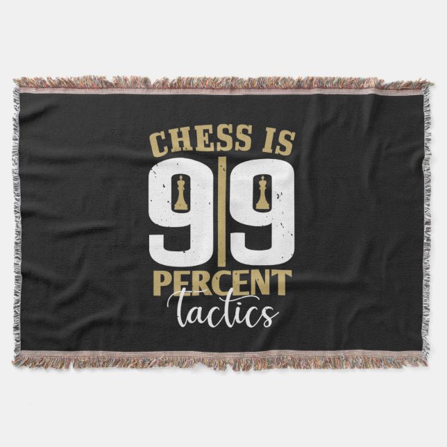 Chess Is 99 Percent Tactics Throw Blanket (Front)