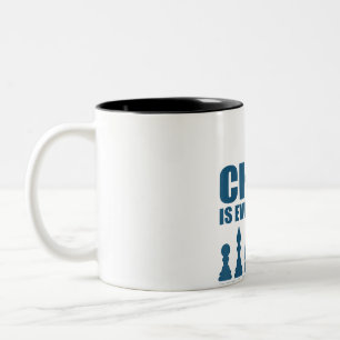 Chess Is Art Science Sports Gift Women Men Two-Tone Coffee Mug
