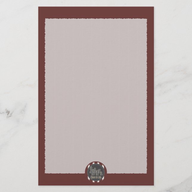 Chess is Life Red Stationery (Front)