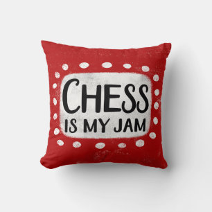 Chess Is My Jam Throw Pillow
