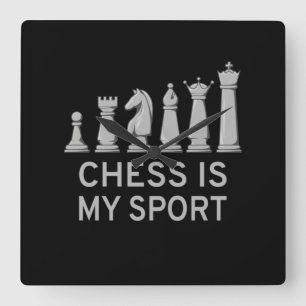 Chess Is My Sport Square Wall Clock