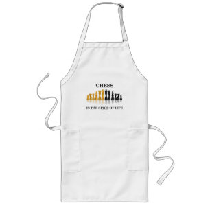 Chess Is The Spice Of Life (Reflective Chess Set) Long Apron