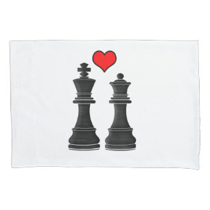Chess King and Queen Love Pillowcase