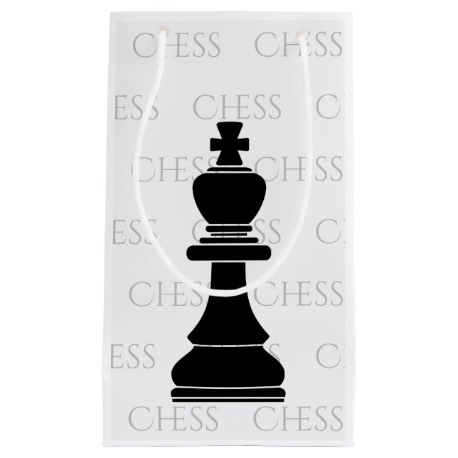 Chess King Classic Piece Modern Black, White Small Gift Bag (Front)