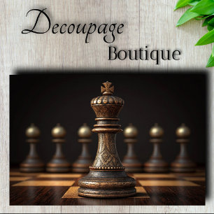 Chess King Decoupage Tissue Paper