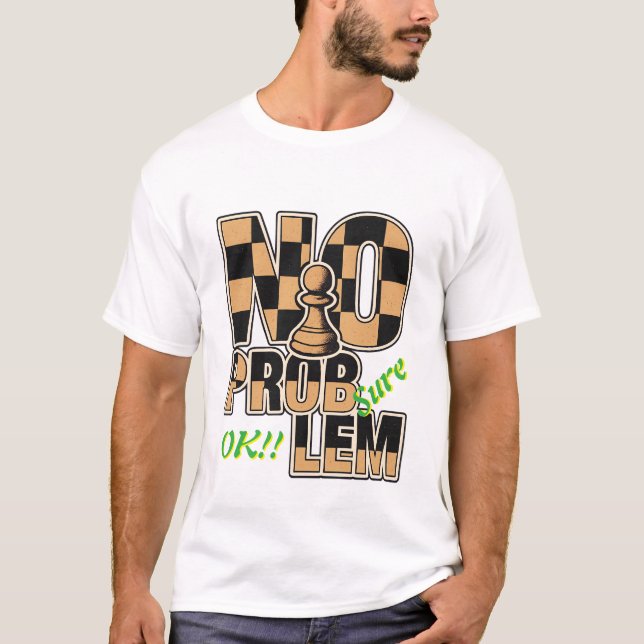 Chess King NO PROBLEM Customizable Men's T-Shirt (Front)
