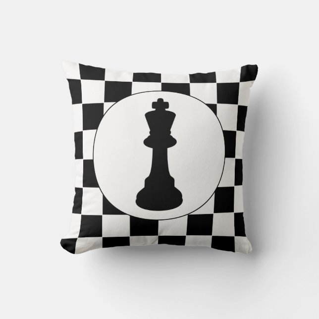 Chess King Piece - Pillow - Chess Themed Gift (Front)