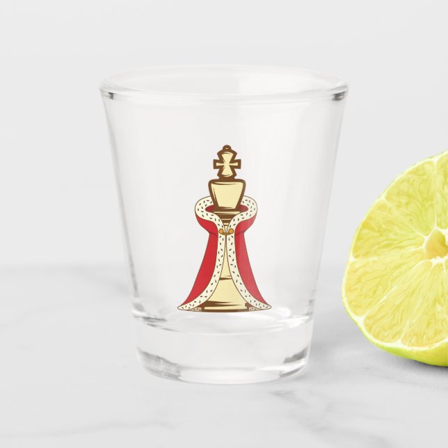 Chess King Piece Shot Glass (Front)