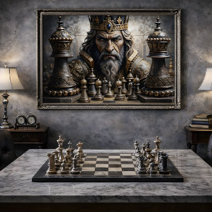Chess King Portrait Decoupage Tissue Paper