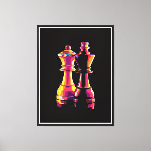 “Chess King&Queen Dice Art – Strategic Wall Décor" Canvas Print