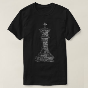 Chess King Word Art Design T-Shirt
