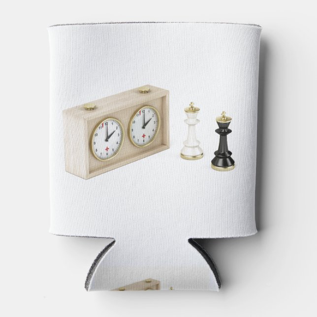 Chess kings and chess clock can cooler (Front)