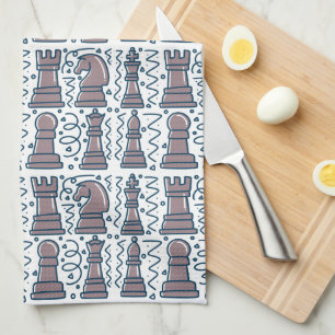 Chess Kitchen Tea Towel