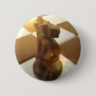 Chess Knight Round Button