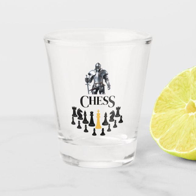 Chess Knight with Sword Shot Glass (Front)