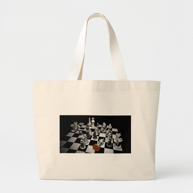 Chess Large Tote Bag (Front)