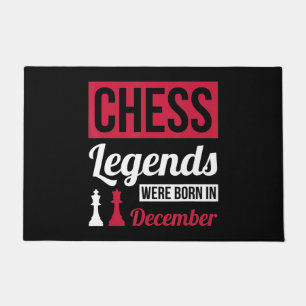 Chess Legends Were Born In December birthday Gift Doormat