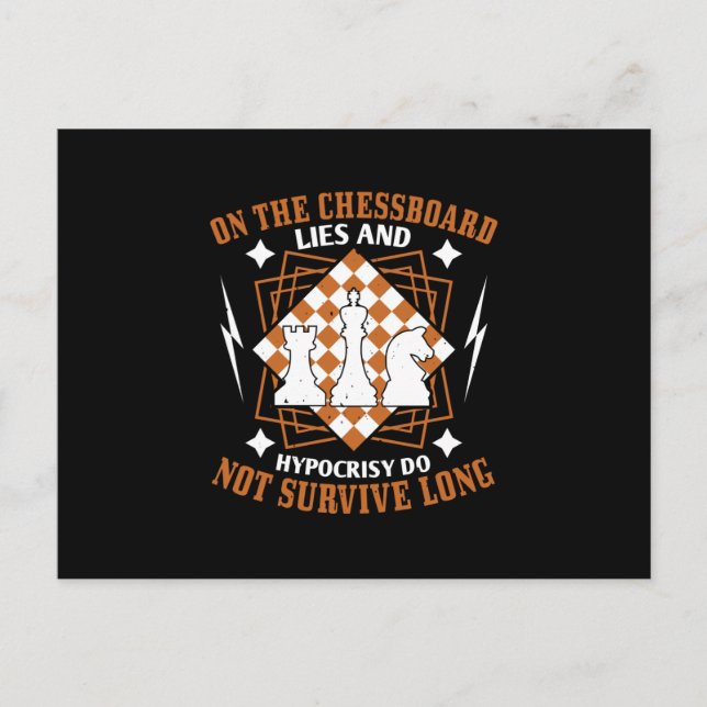 Chess - Lies and hypocrisy don't survive Postcard (Front)
