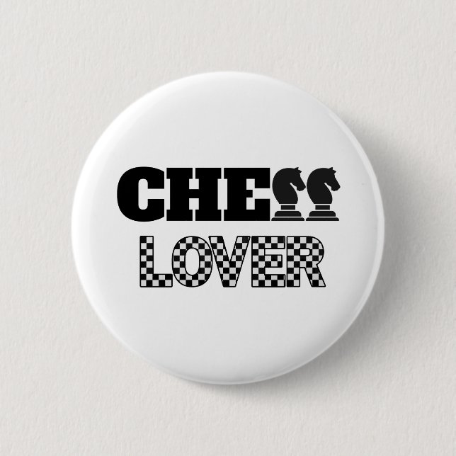 Chess Lover Black Knights Creative Unique Game 6 Cm Round Badge (Front)