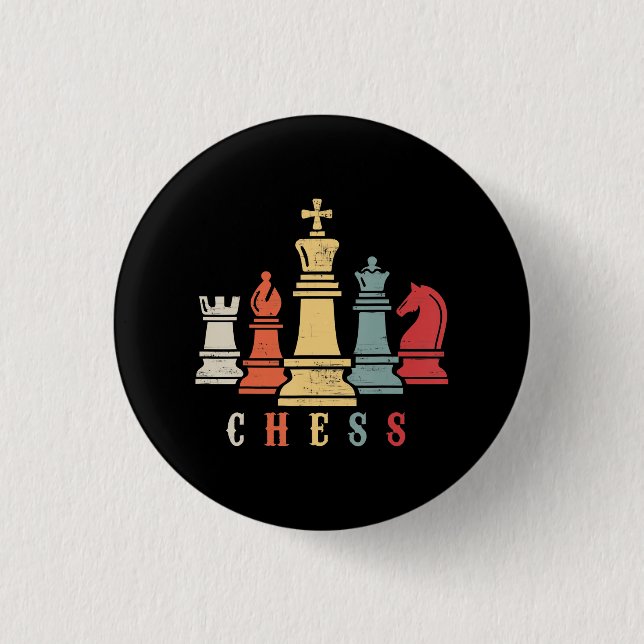 Chess Lover | Chess Set Checkmate Gift 3 Cm Round Badge (Front)