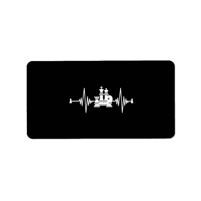 Chess Lover | Heartbeat Chess T-Shirt Label (Front)