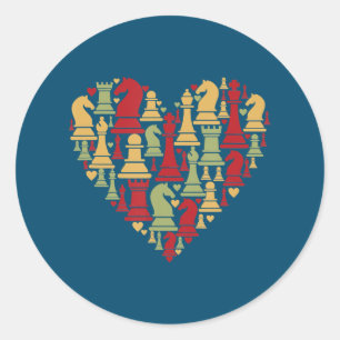 Chess Lover I Really Love Playing Chess Classic Round Sticker