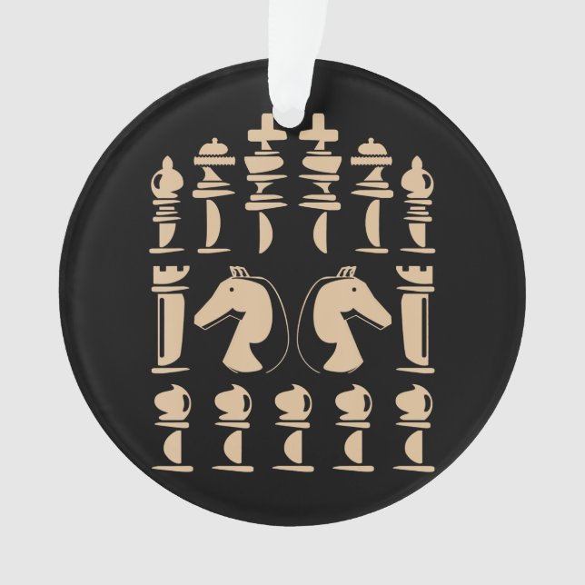 Chess :Lover | Knight Chess Figure Chess Ornament (Front)