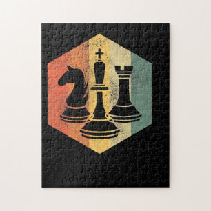 Chess Lover Knight King Rook Chess Colourful Gif Jigsaw Puzzle