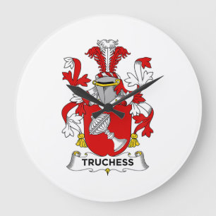 Chess Lover   Truchess Coat of Arms - Family Crest Large Clock