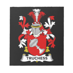 Chess Lover   Truchess Coat of Arms - Family Crest Notepad