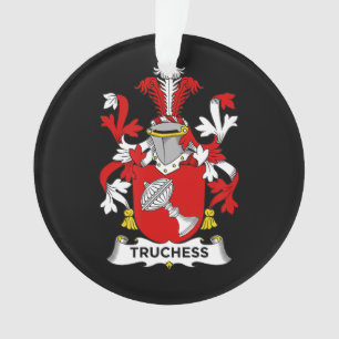 Chess Lover Truchess Coat of Arms - Family Crest Ornament